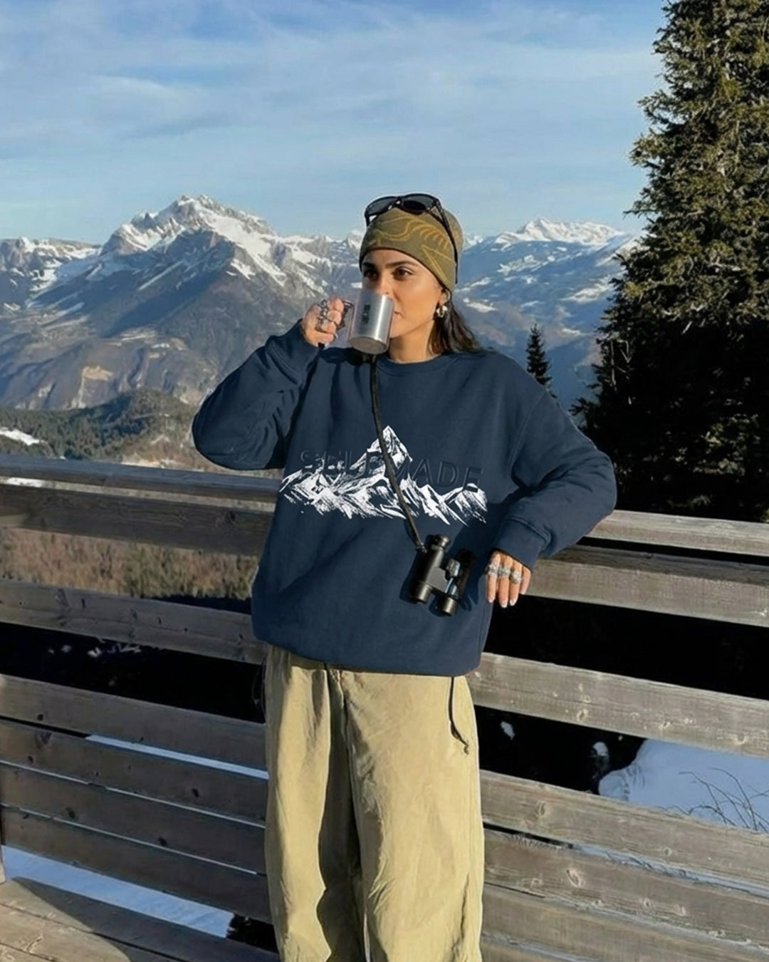 Quiet Altitude – Navy Crewneck