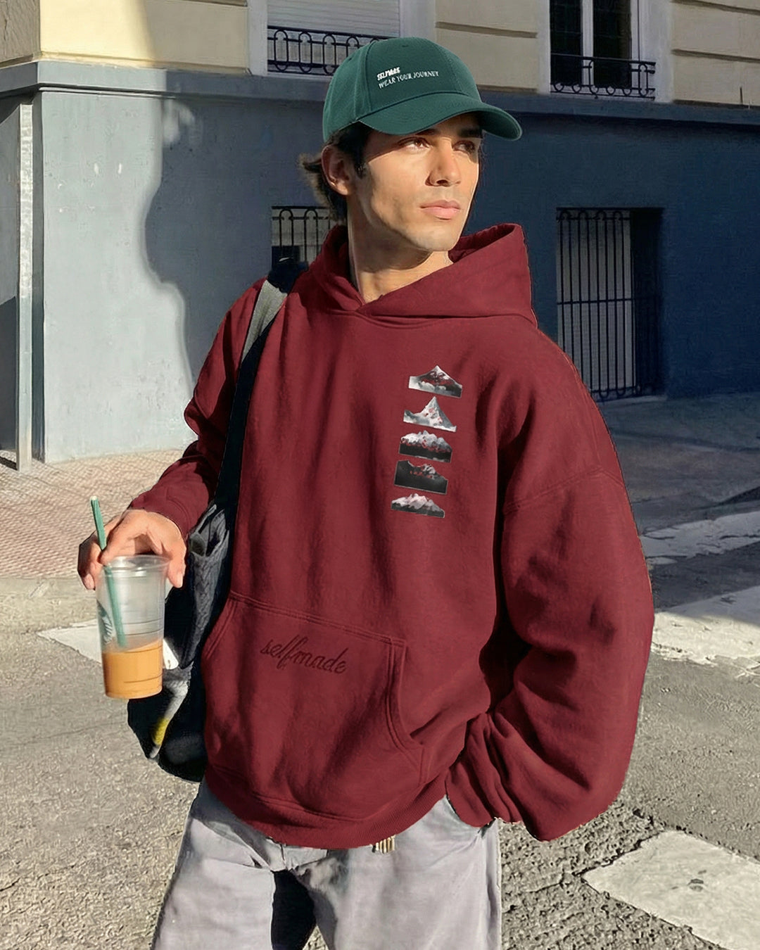 Summit Stack – Maroon Hoodie