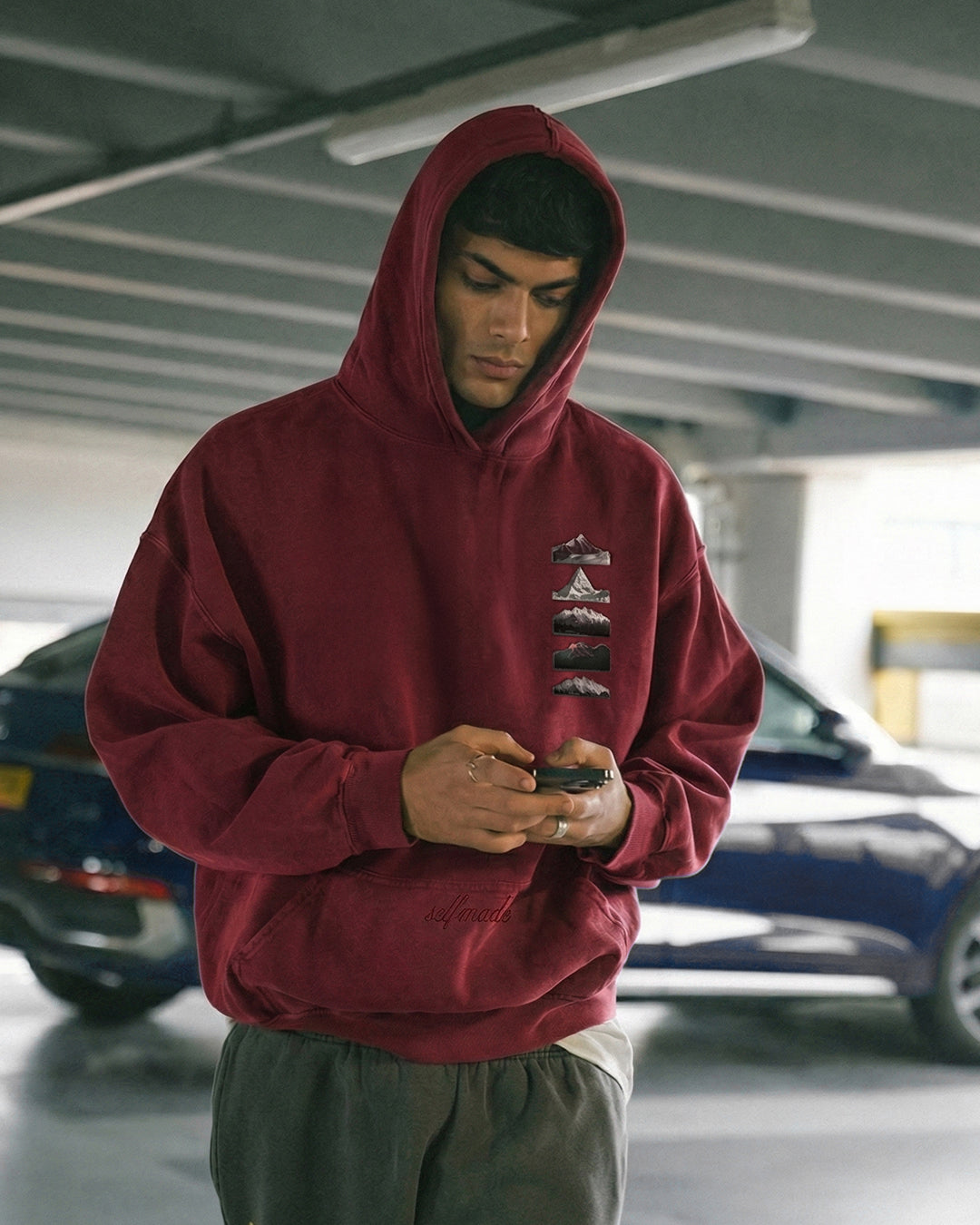 Summit Stack – Maroon Hoodie