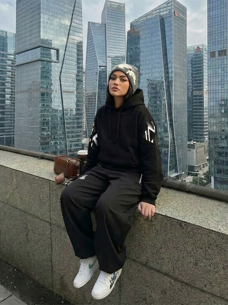 Glowline Co Ord set - Black