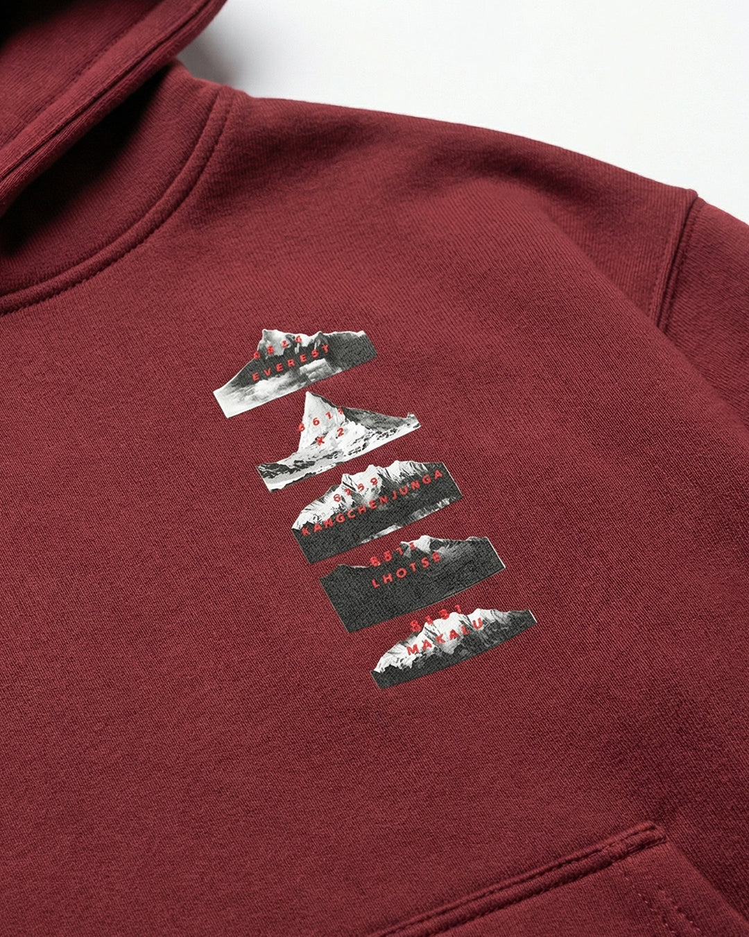Summit Stack – Maroon Hoodie