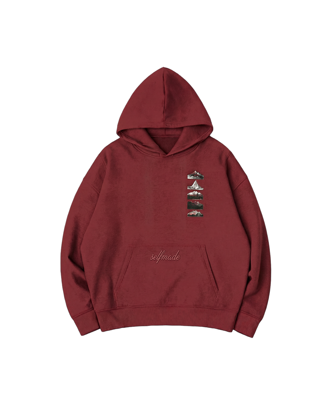 Summit Stack – Maroon Hoodie - Image 5